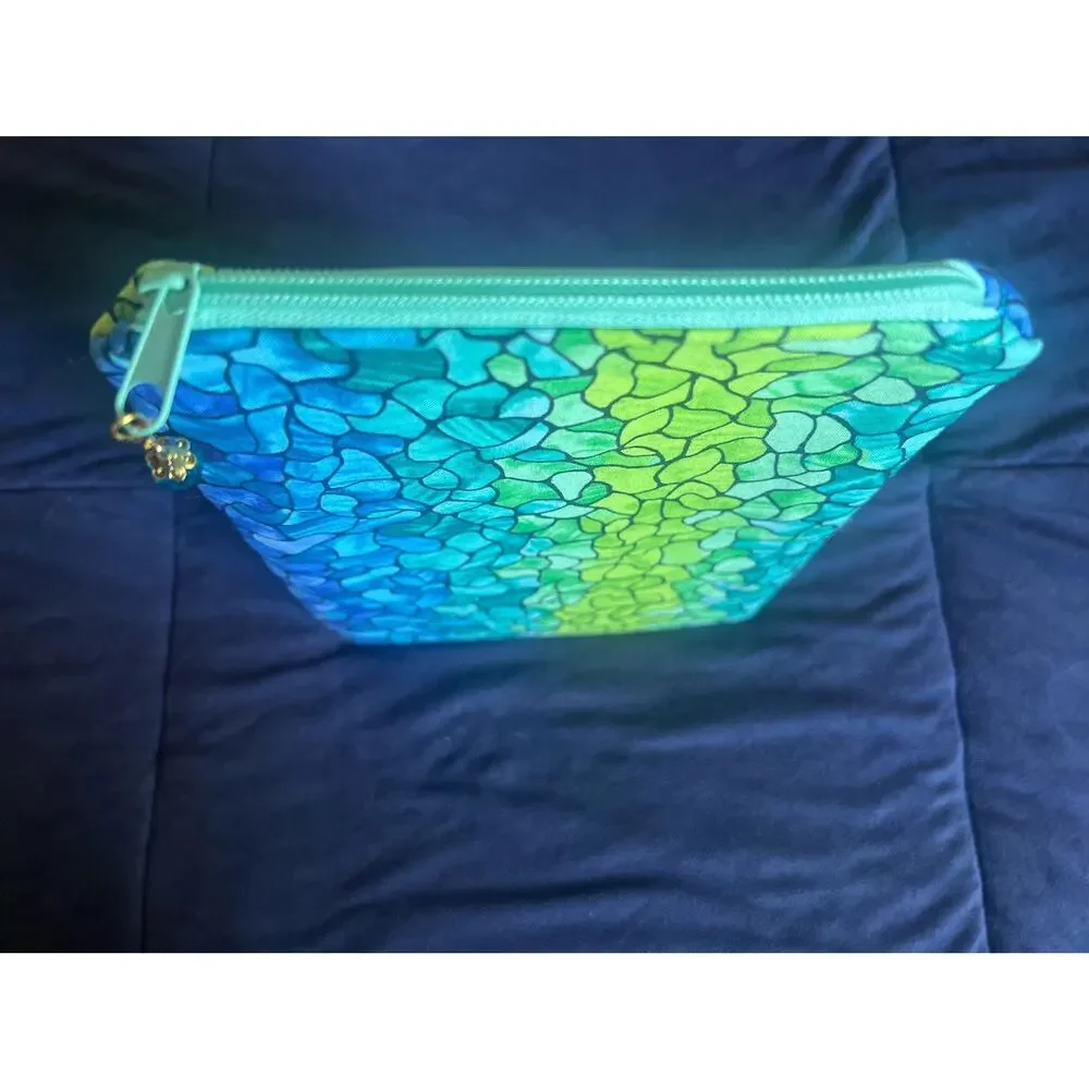 NWOT Stained Glass Book Sleeve and e-Reader Pouch, Top Zipper